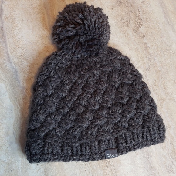 Cabela's Accessories - Cabelas Winter Pom Hat Snow Ski Gray Womens OS